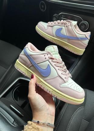 Nike dunk low «pink oxford»2 фото