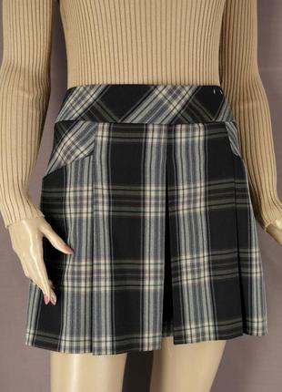 Новая стильная брендовая юбка "f&f" в клеточку. размер uk14.