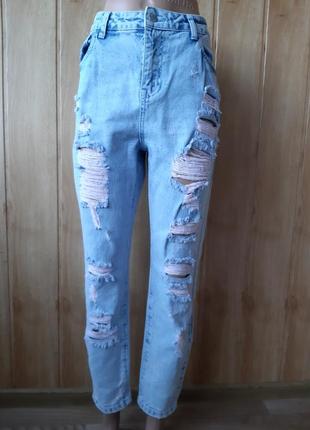 Джинсы рваные denim co3 фото