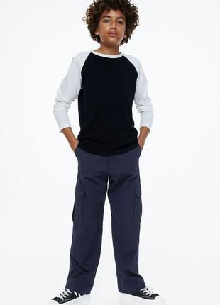Штани брюки карго з бавовни на підкладці h&m1 фото