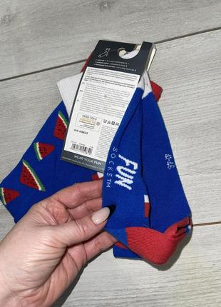 Носки высокие 2 пары мужские размер 41-46 fun socks.цена за упаковку.4 фото