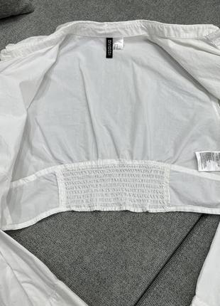 Блуза рубашка белая укороченная h&amp;m6 фото