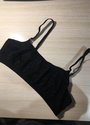 Мягкий бюстгальтер топ h&m soft lace bra - xl6 фото