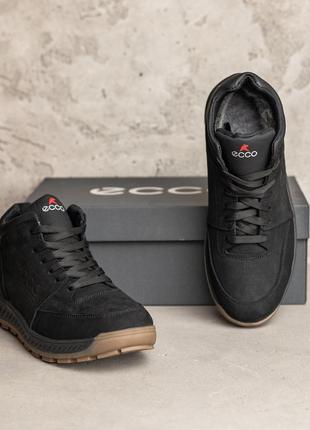 Мужские зимние кожаные кроссовки э-series clasic black8 фото