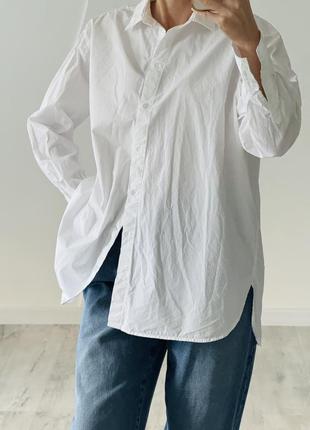 Рубашка блуза сорочка zara h&amp;m бавовняна хлопкова4 фото