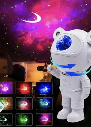 Ночник-проектор большой космонавт лазерный светильник проектор с пультом динамик bluetooth