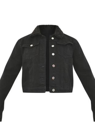 Черная джинсовая куртка1 фото