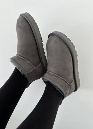 Угги угги угг ultra mini grey suede3 фото