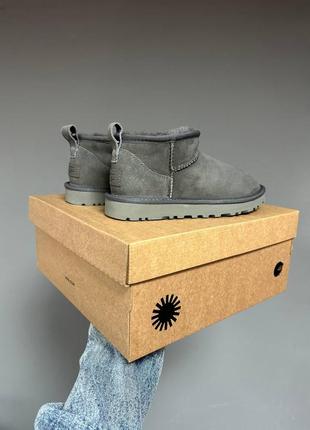 Угги угги угг ultra mini grey suede5 фото