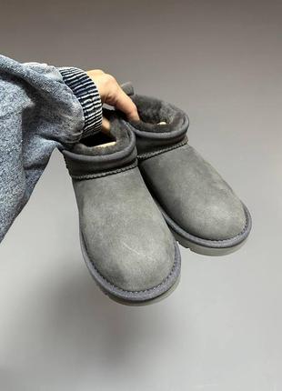 Угги угги угг ultra mini grey suede6 фото