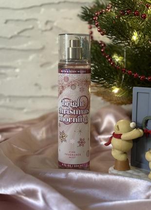 Парфюмированный спрей для тела и волос bath and body works bright christmas morning оригинал