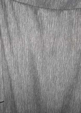Сіра максі спідниця плісирована базова літня шифонова шовкова сатинова3 фото