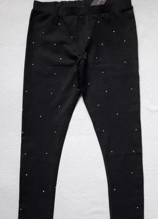 Суперовые лосины леггинсы бриджи под чёрный джинс со стразами limited
