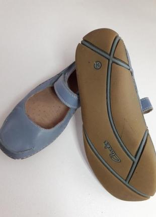 Туфли clarks серо-голубой цвет кожа2 фото