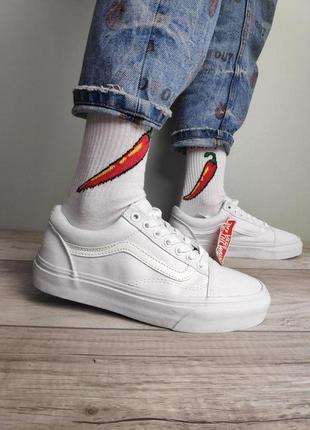 Чоловічі кеди vans old skool white 💥 smb ✔️