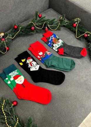 Набор новогодних мужских носков4 фото