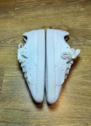 Кроссовки puma basket crush emboss white3 фото