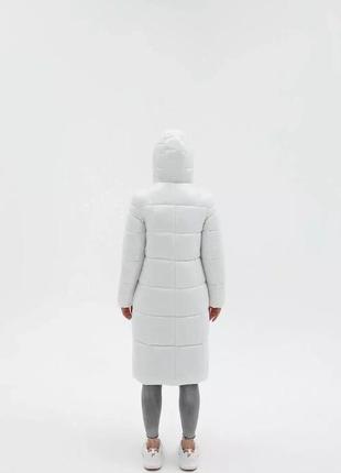 Практичный женский пуховик пальто средней длины большие размеры 44-54 размеры разные цвета2 фото