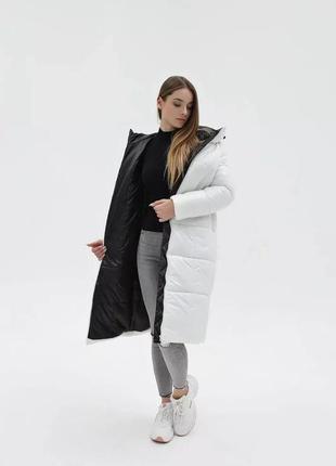 Практичный женский пуховик пальто средней длины большие размеры 44-54 размеры разные цвета