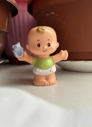 Little people fisher price little people cuddle play nursery blonde baby boy toddler figure1 фото