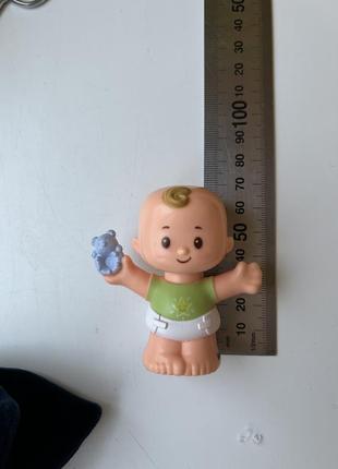 Little people fisher price little people cuddle play nursery blonde baby boy toddler figure5 фото