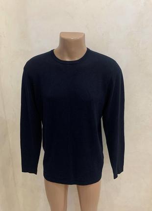 Светр тонкий джемпер zara лонгслів темно синій5 фото
