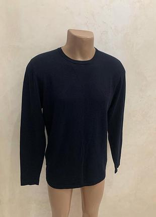 Светр тонкий джемпер zara лонгслів темно синій