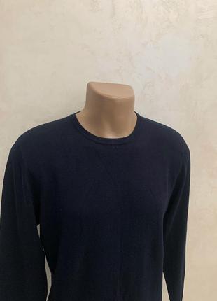Светр тонкий джемпер zara лонгслів темно синій3 фото