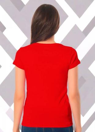 Женская футболка "new" красная. размер 482 фото