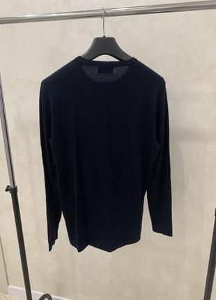 Светр тонкий джемпер zara лонгслів темно синій7 фото