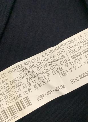 Светр тонкий джемпер zara лонгслів темно синій8 фото