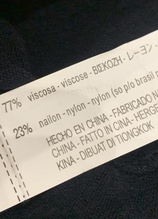 Светр тонкий джемпер zara лонгслів темно синій9 фото