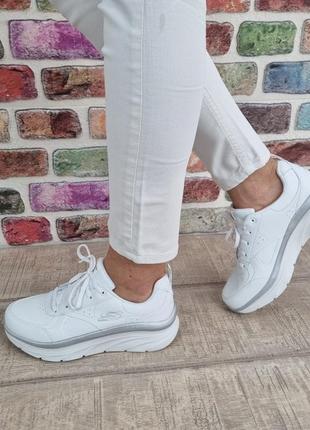 Женские, кожаные кроссовки skechers d'lux walker-timeless, оригинал - 38р