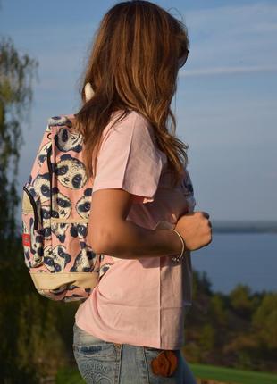 Рюкзак молодежный школьный принт панда5 фото
