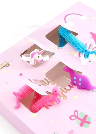 Адвент-календар антистрес іграшки рожевий єдиноріг