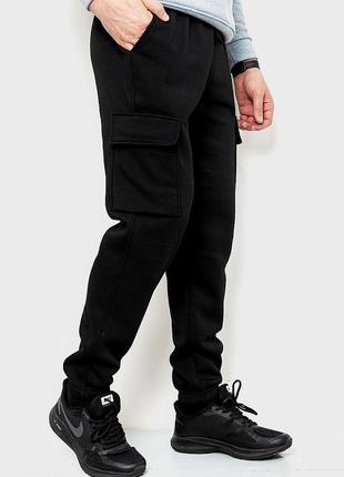 Стильні теплі чоловічі штани карго штани-карго утеплені флісом штани карго на флісі чоловічі спортивні штани з накладними кишенями
