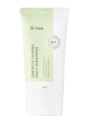 Заспокійливий сонцезахисний крем із центеллою iunik centella calming daily sunscreen spf 50+ pa++++