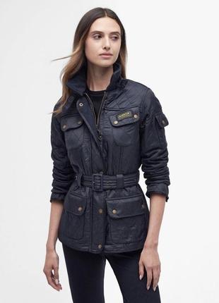 Жіноча осіння куртка womens blue barbour international polarquilt navy