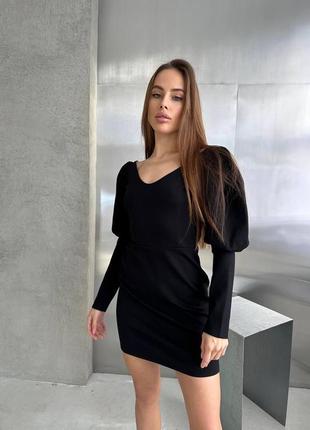 Жіноча стильна сукня чорного кольору 42-44 та 46-48 розміру