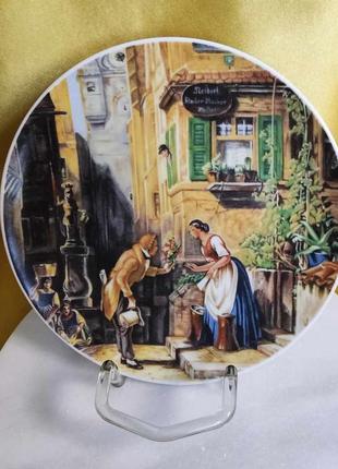 Коллекционная настенная тарелка "der ewige hochzeiter" "вечный жених", германия, luisenburg, bavaria.1 фото