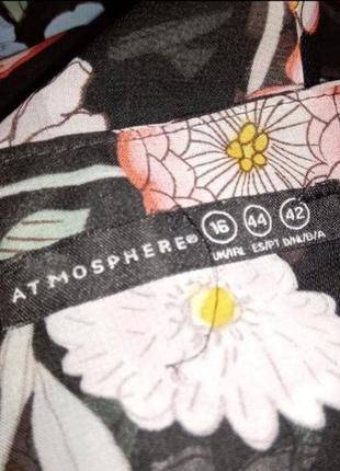 Красивая шифоновая блуза в цветы4 фото