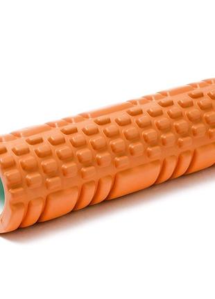Масажний ролик для спини та тіла standard roller 29х10 см orange1 фото