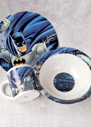 Детский набор посуды interos "бэтмен"1 фото