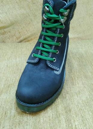 Черевики  із зеленим шнурком та кольоровою підошвою2 фото