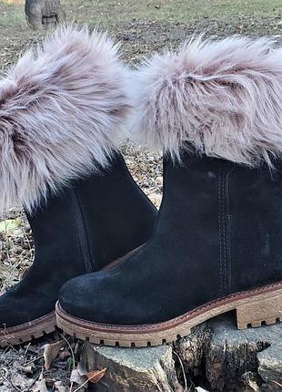 Женские замшевые полусапоги италия