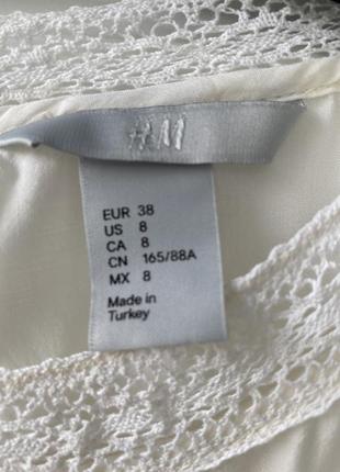 Легкая летняя вышиванка белая блузочка с вышивкой хлопок, вискоза h&amp;m4 фото