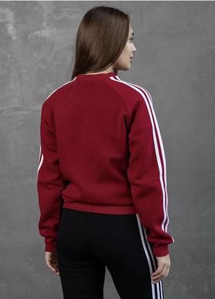Комплект одягу чоловічий adidas утеплений із шапкою колір бордо6 фото