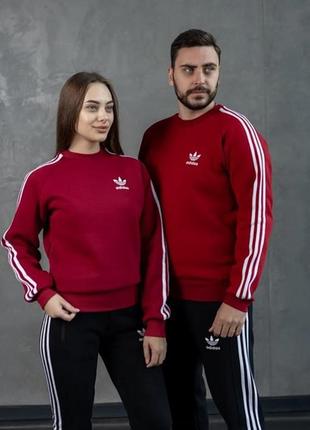 Комплект одягу чоловічий adidas утеплений із шапкою колір бордо7 фото