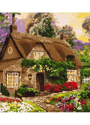Картина за номерами "будиночок у лісі" ©олена гураль kho6323 40х50 см ідейка