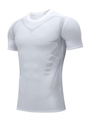 Компрессионная футболка мужская heart l loku белый1 фото